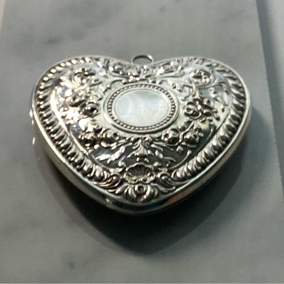 Vintage Silver Heart Ornament - Picture 2 of 5